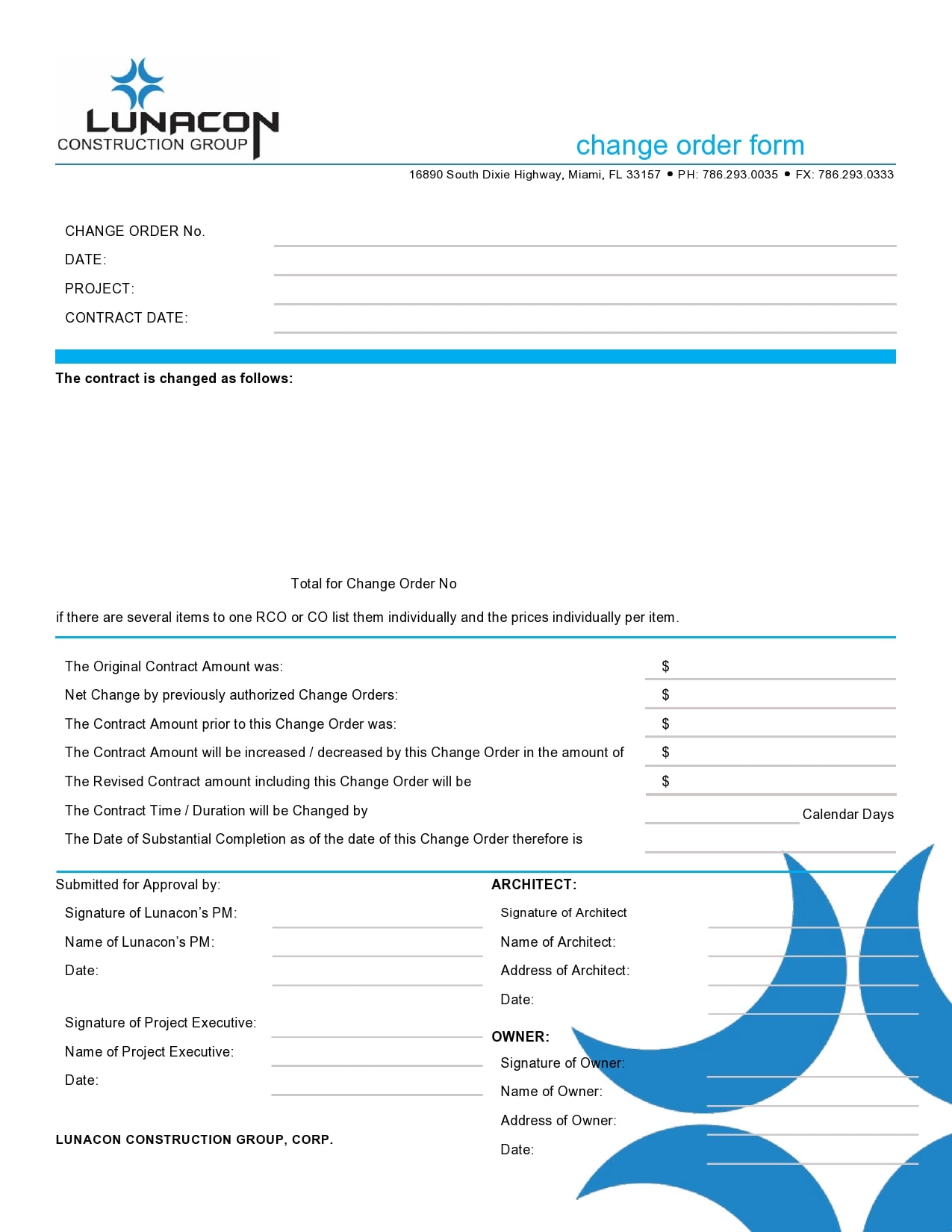 change order template