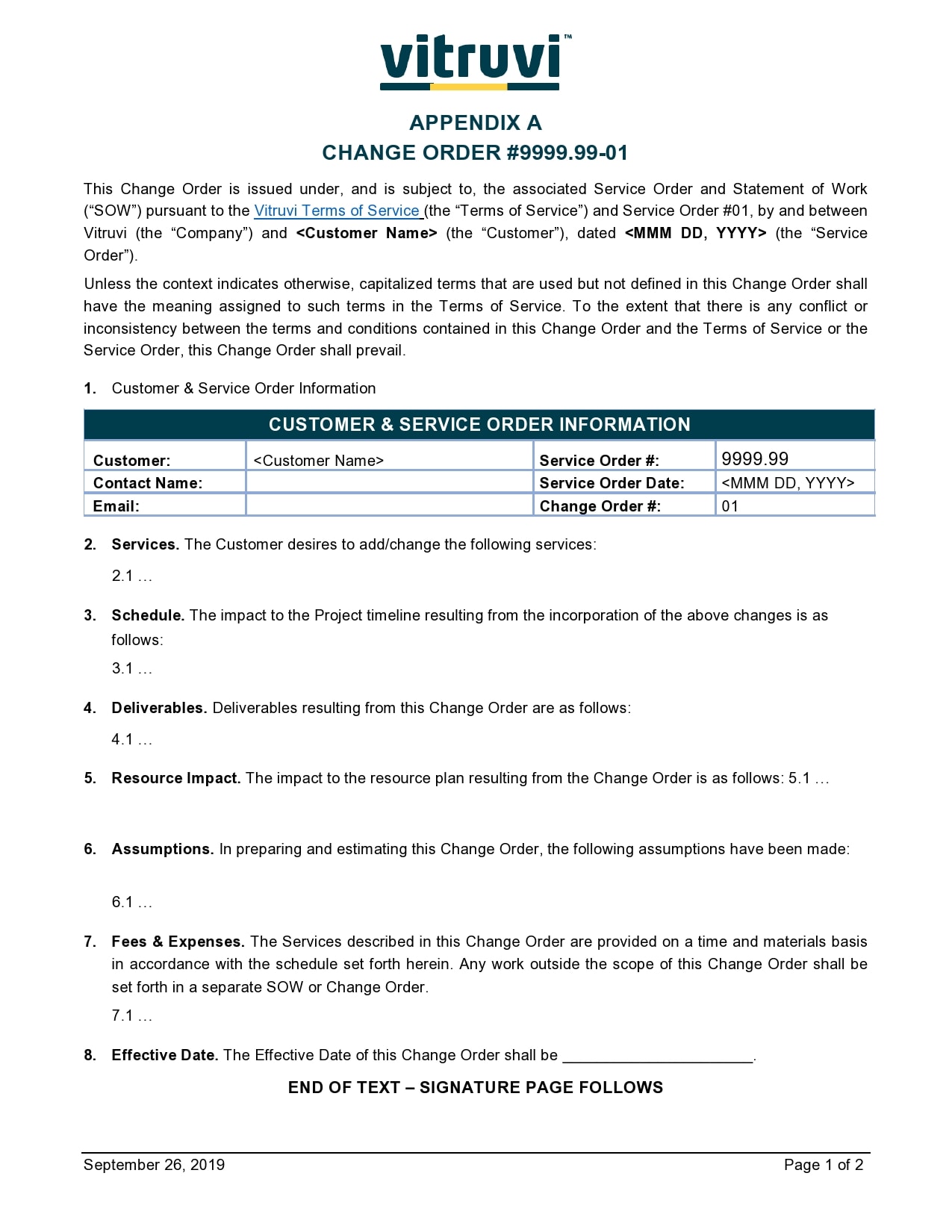 change order template