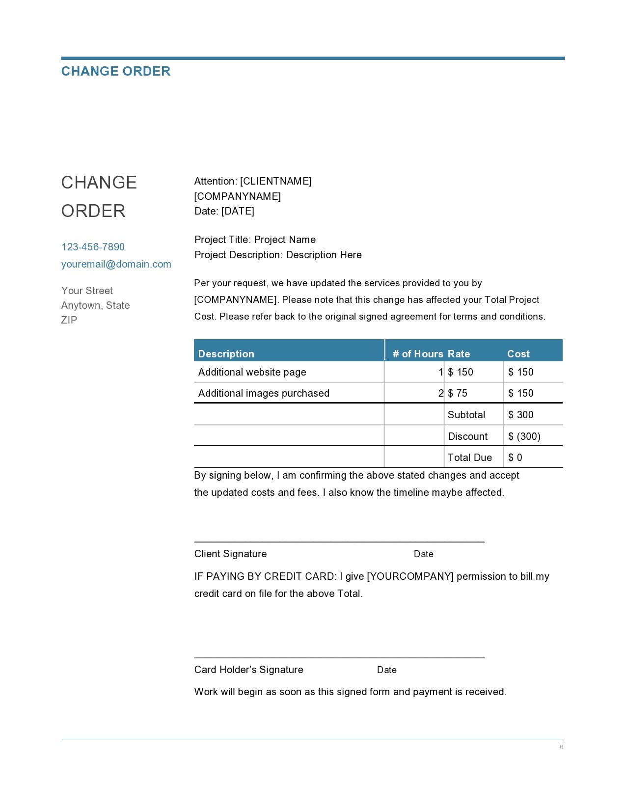 change order template