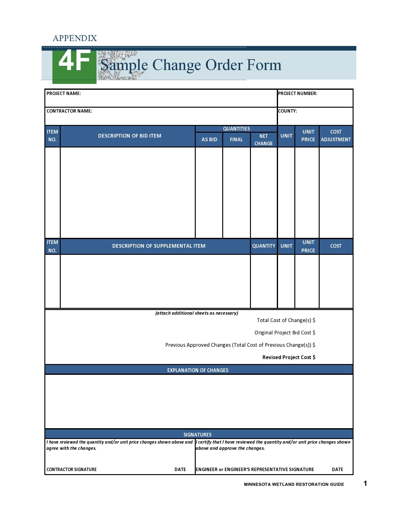 change order template