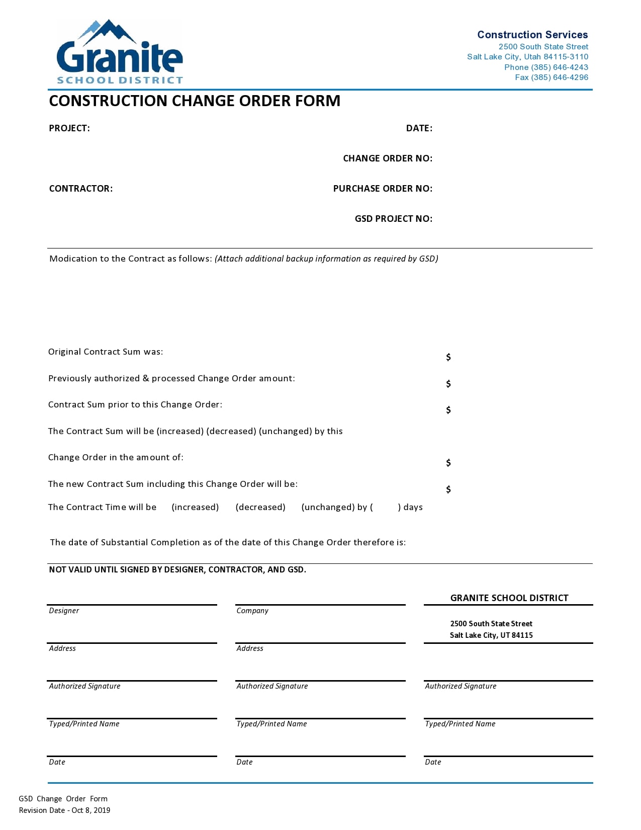 change order template