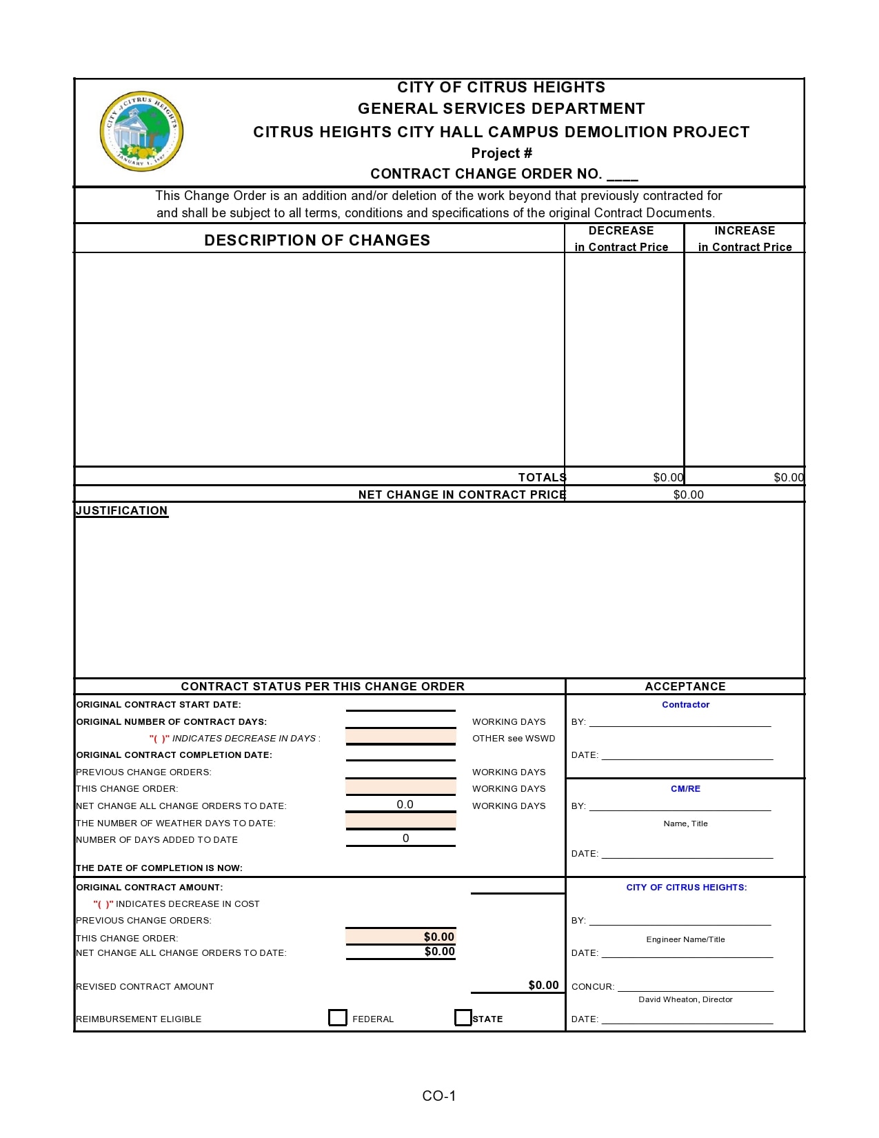 change order template