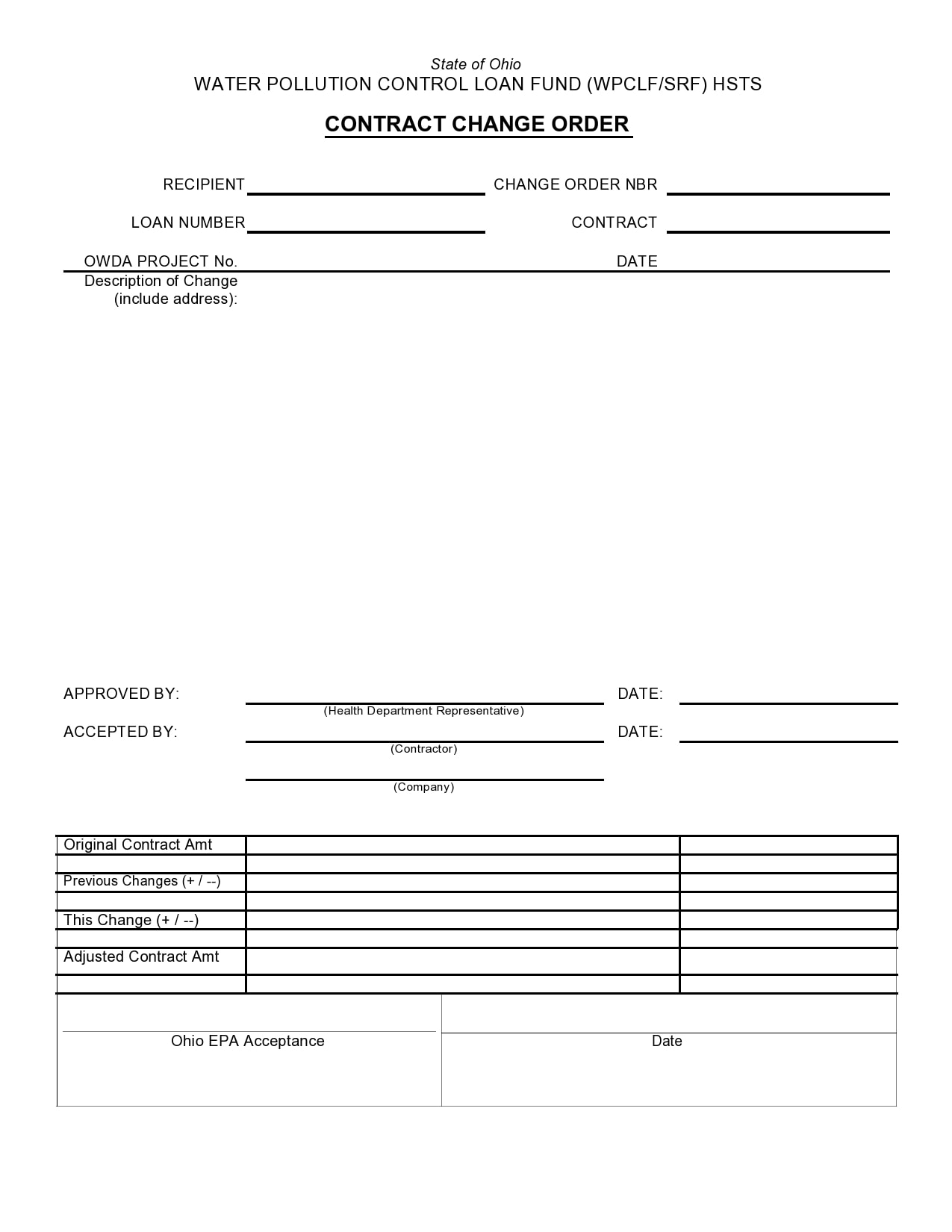 change order template