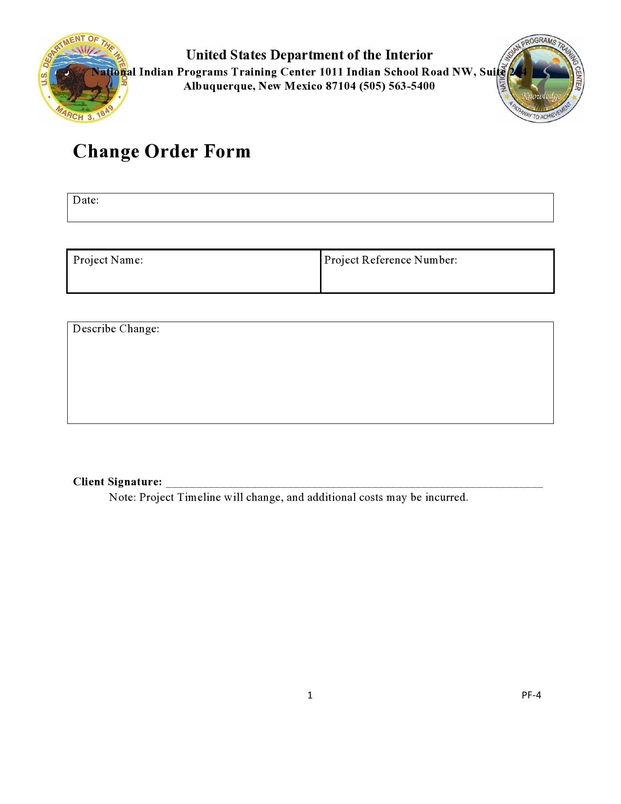 change order template