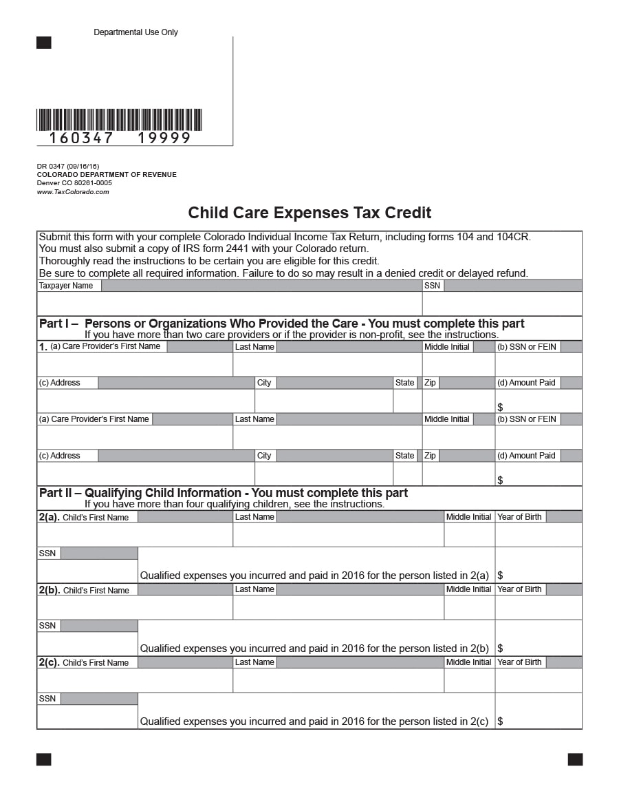 child tax credit worksheet