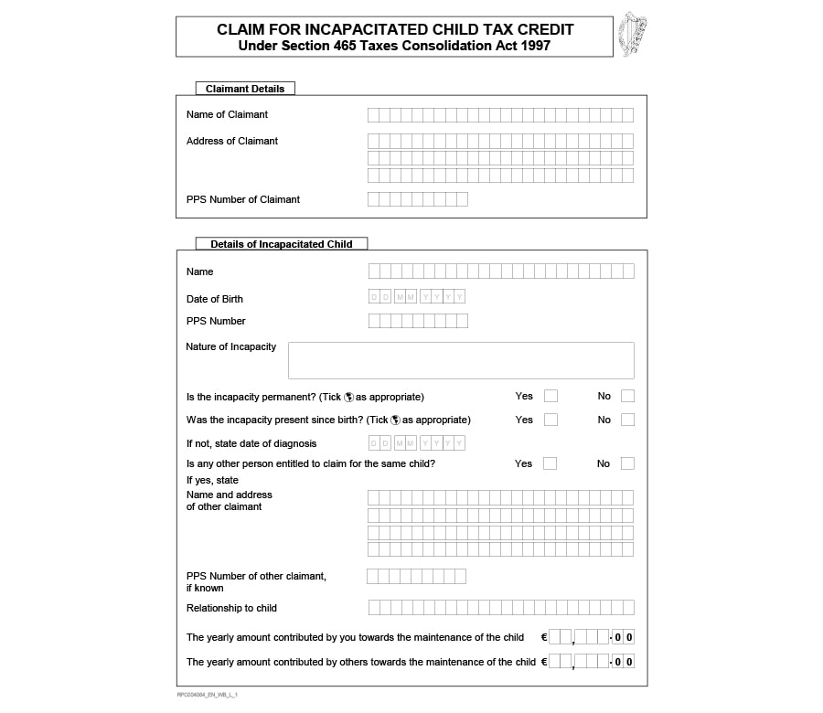 child tax credit worksheet