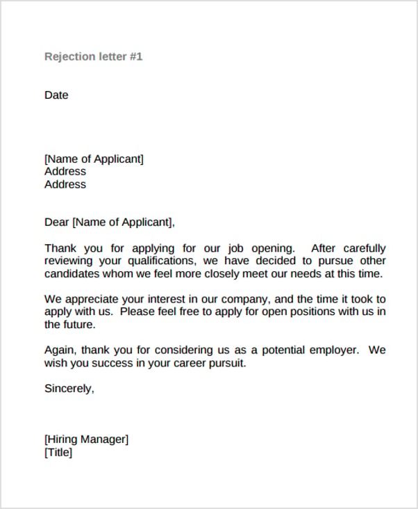 employment thank you letter template example