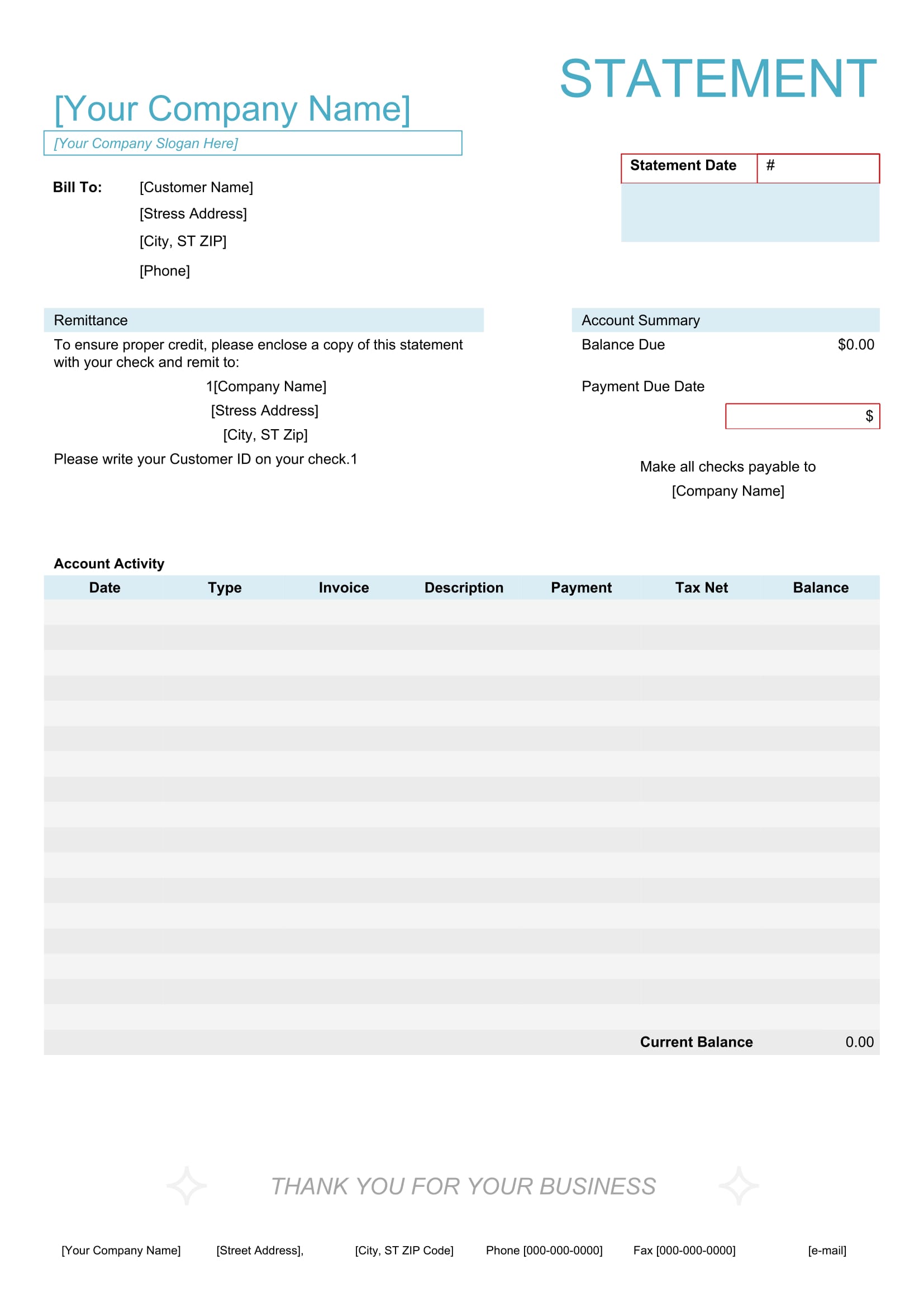 example of medical billing statement template