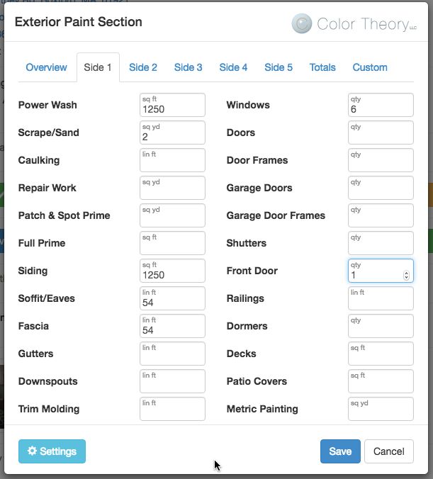 example of printable exterior painting estimate template