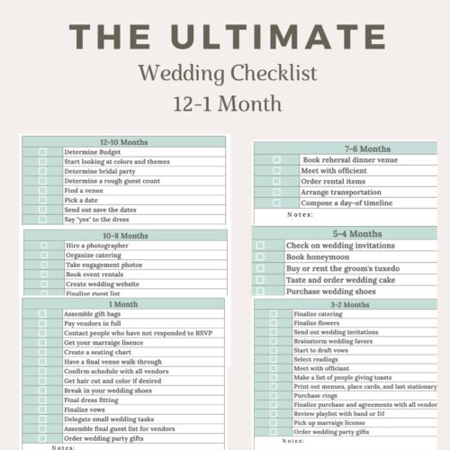 √ Free Printable Wedding Shopping Checklist Template