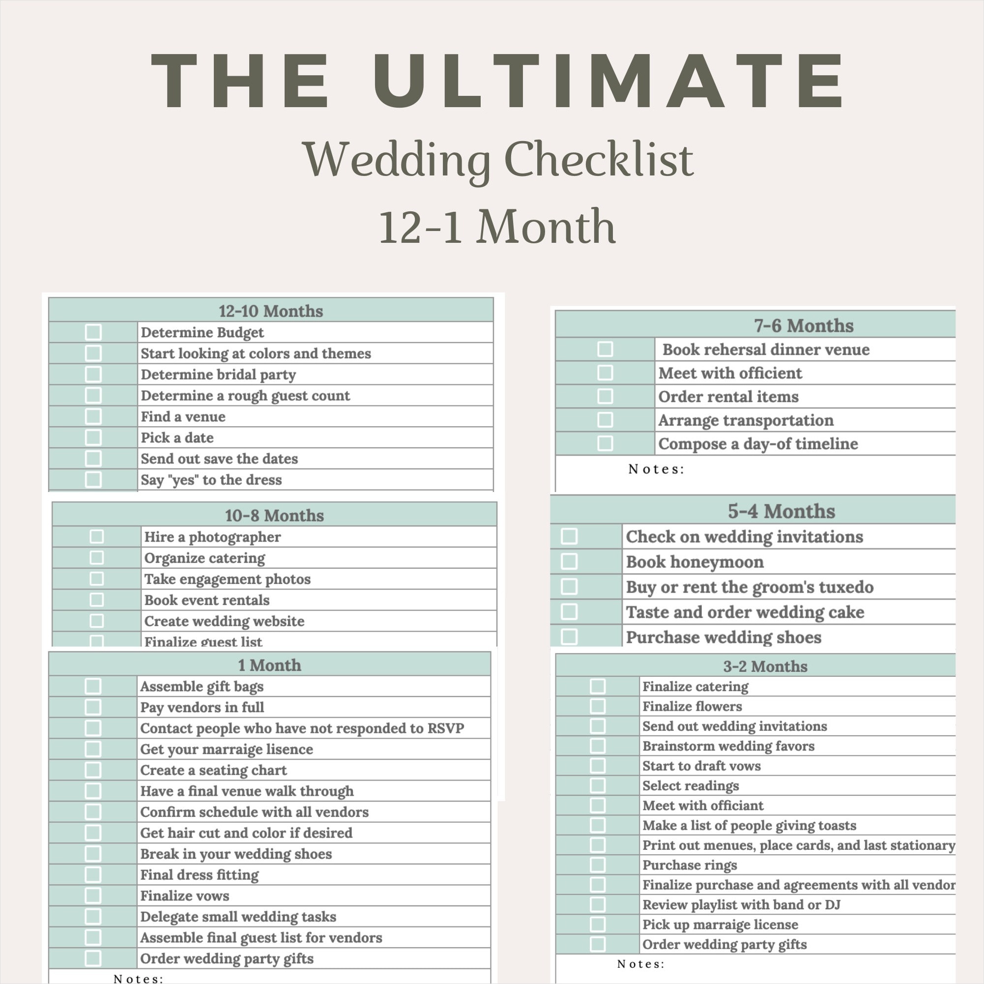 example of wedding shopping checklist template