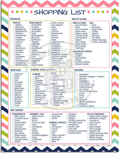 √ Printable First Home Shopping Checklist Template