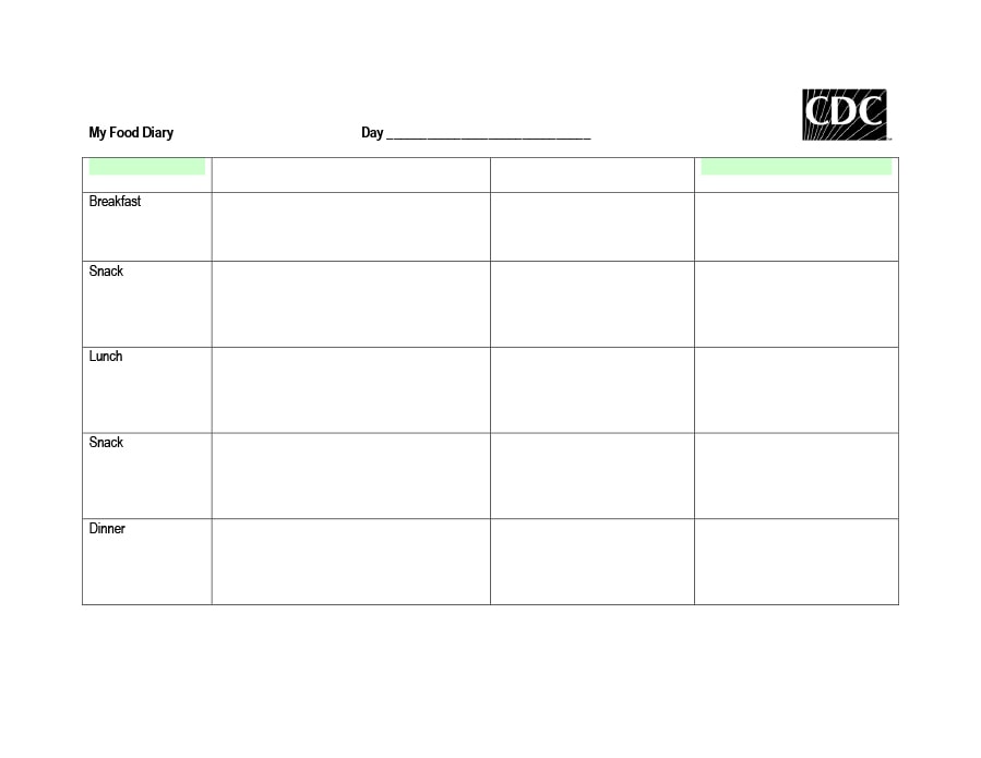 food journal template