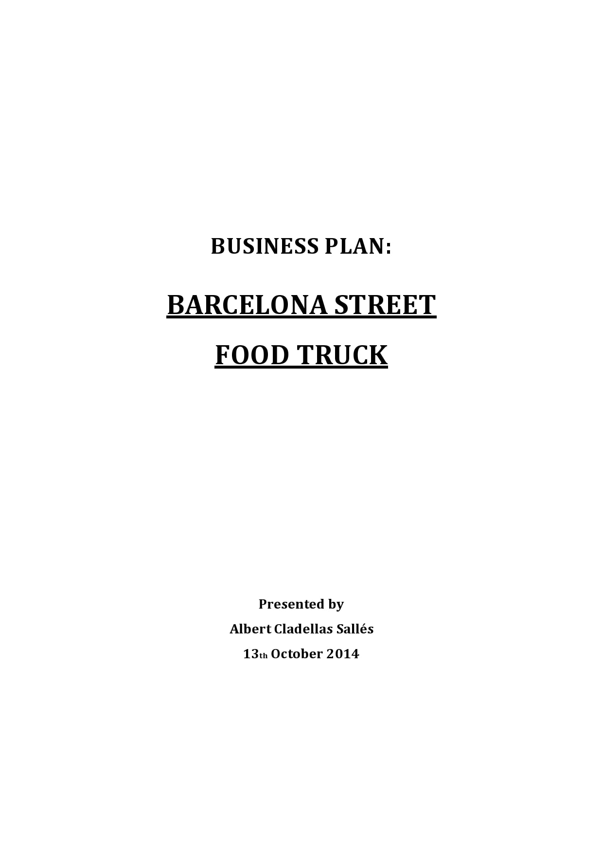 food truck business plan