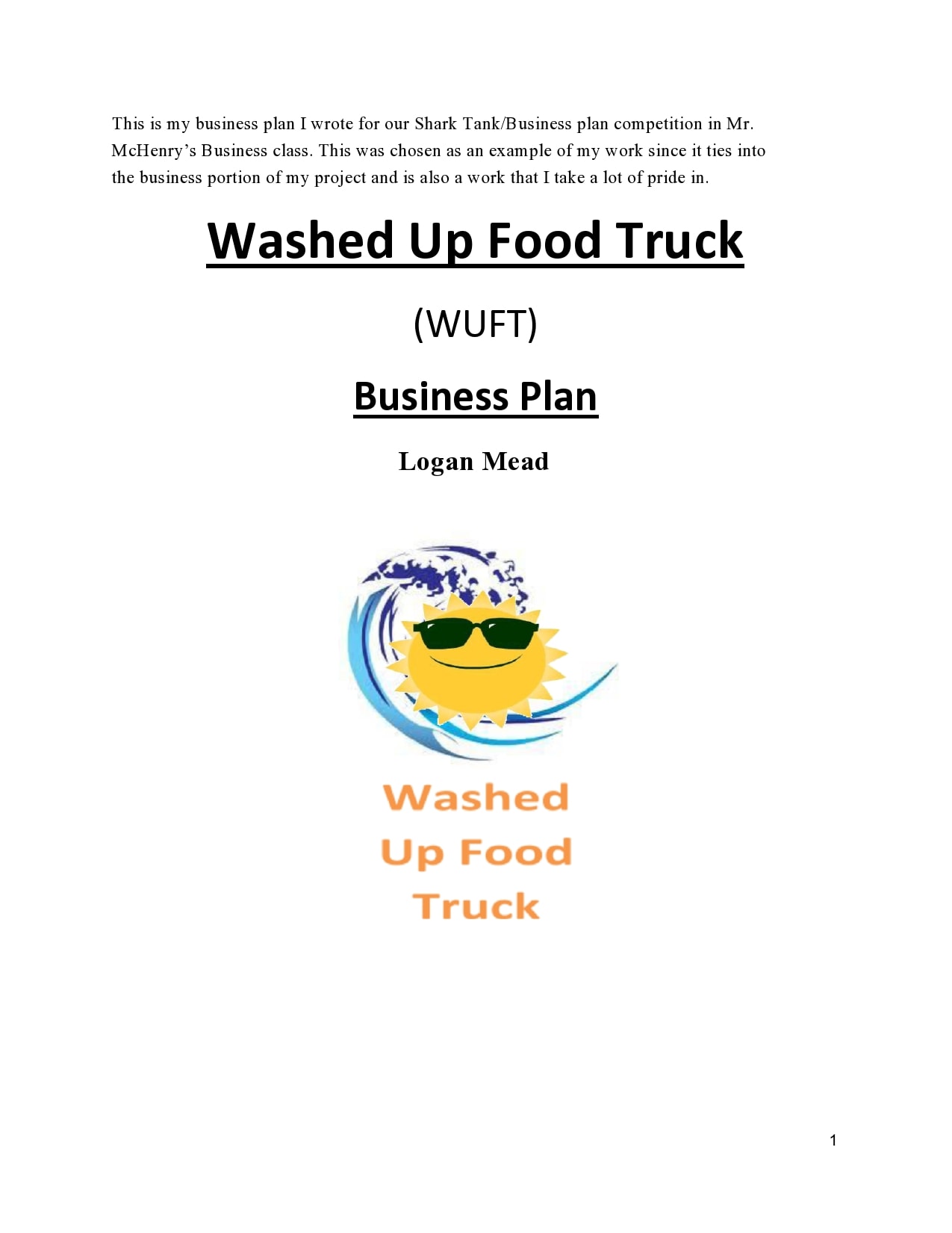 food truck business plan