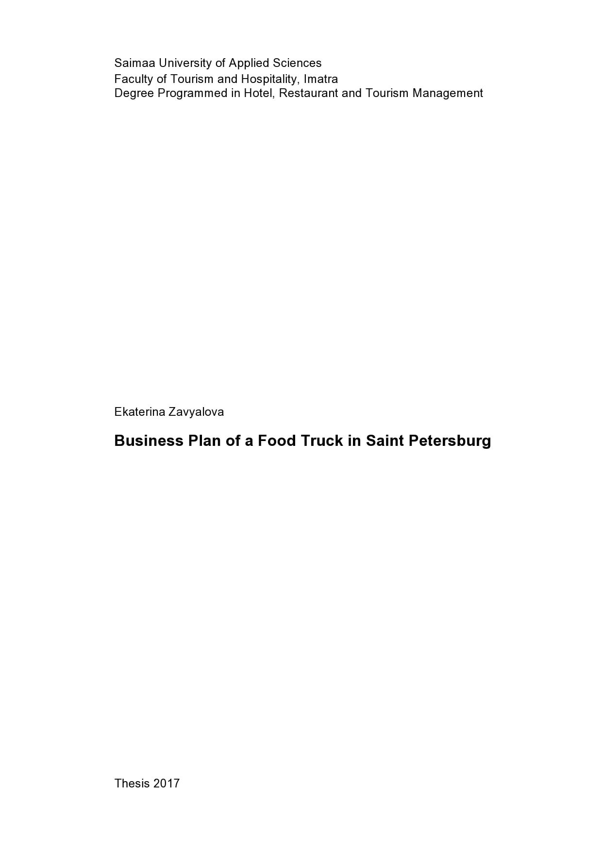 food truck business plan