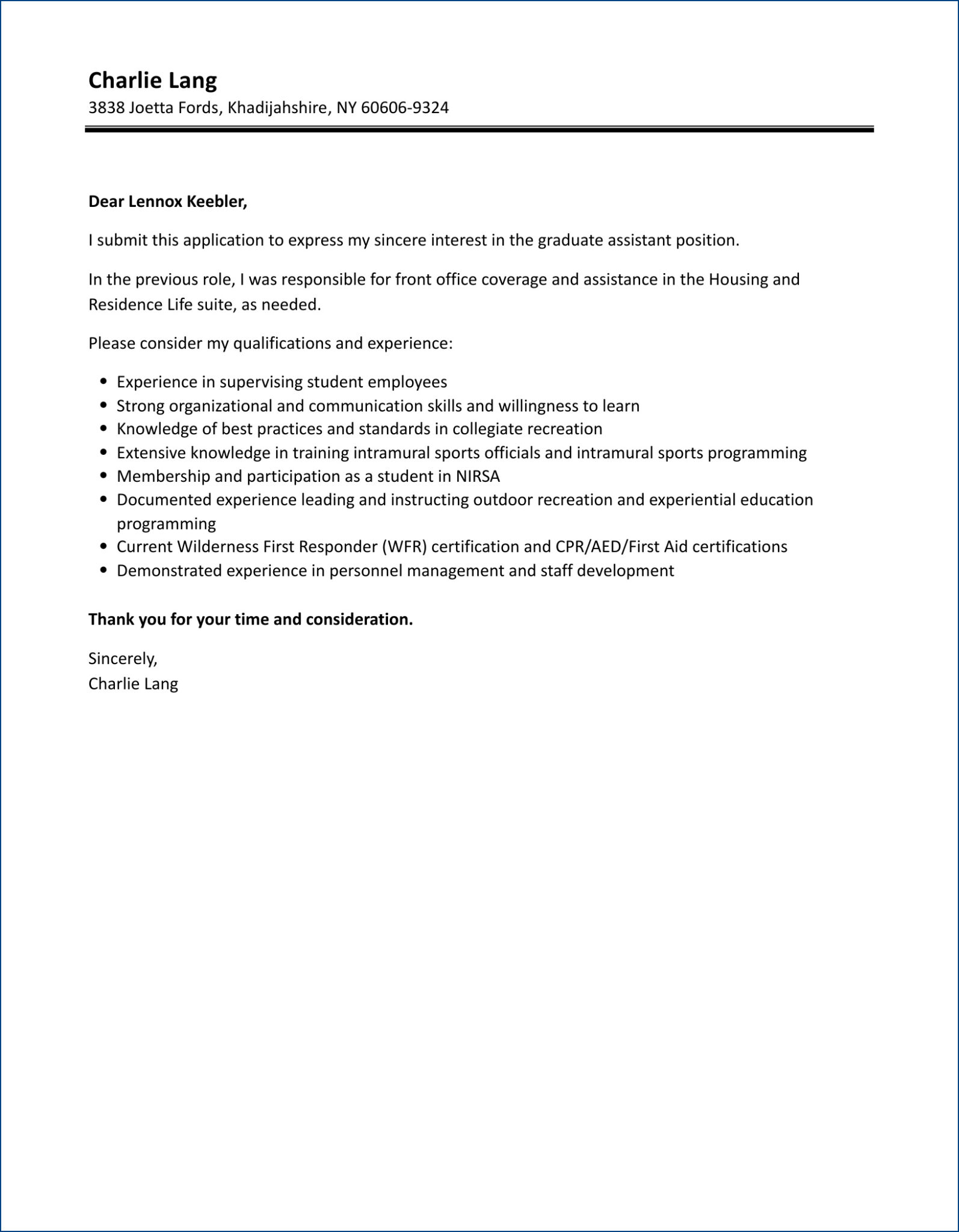 cover letter new grad physician assistant