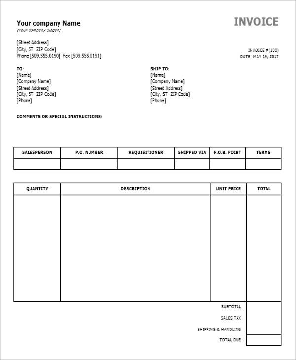 graphic design invoice template