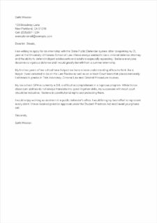 letter of interest internship template | Templateral