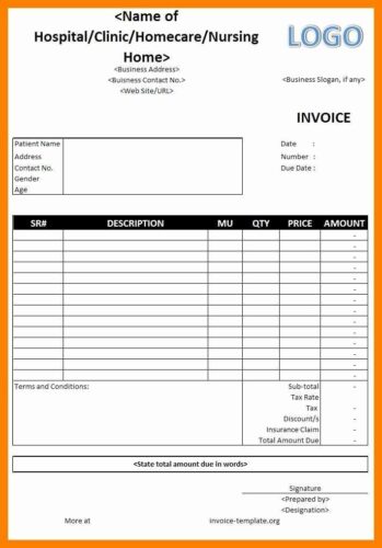 √ Medical Billing Statement Template