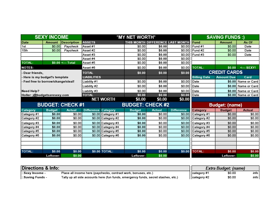 money management worksheet