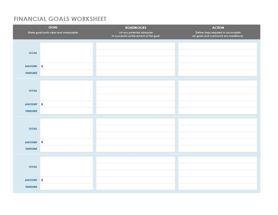 money management worksheet