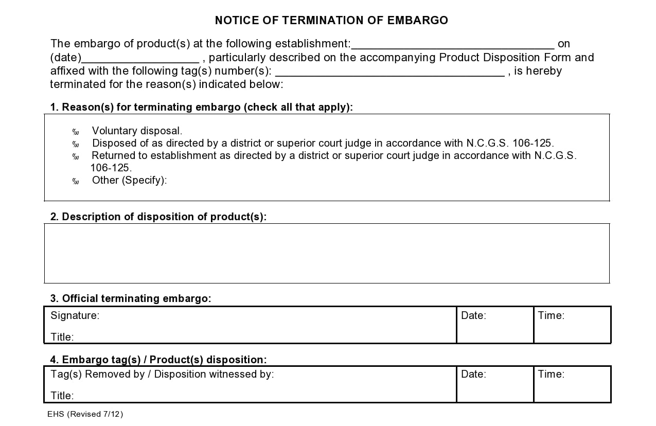 notice of termination