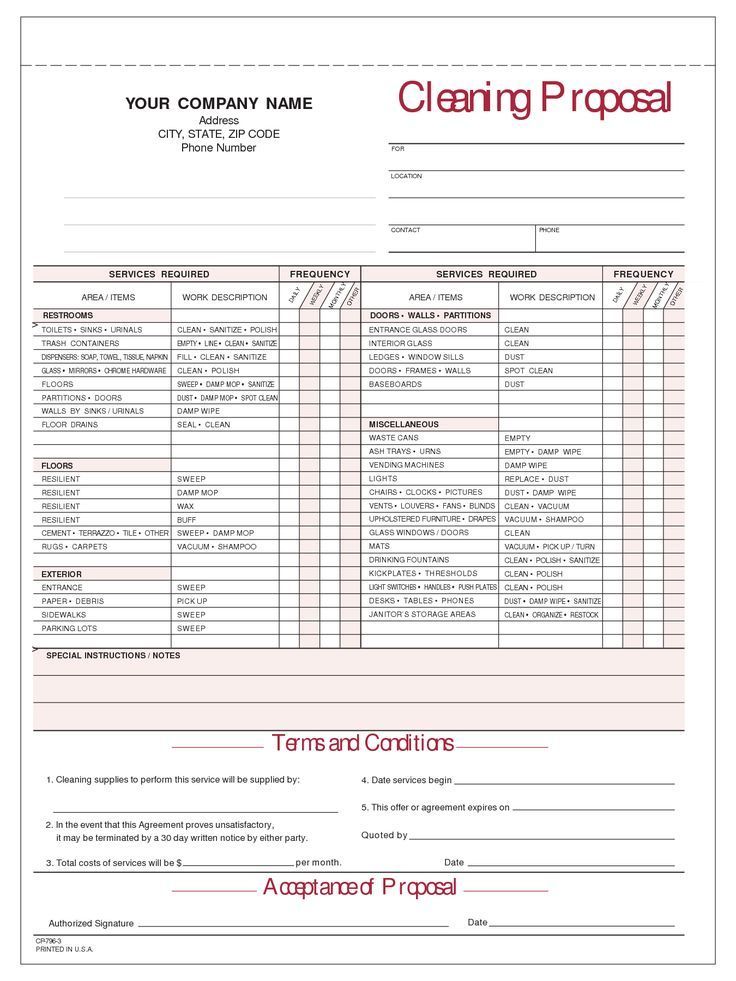 office cleaning estimate template example