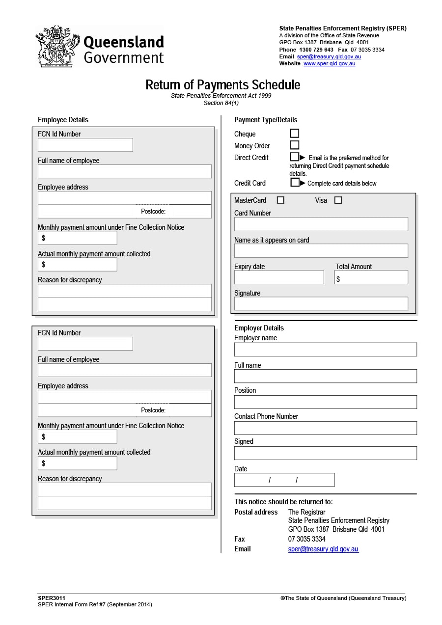 payment schedule template