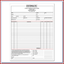 printable fence estimate template example | Templateral