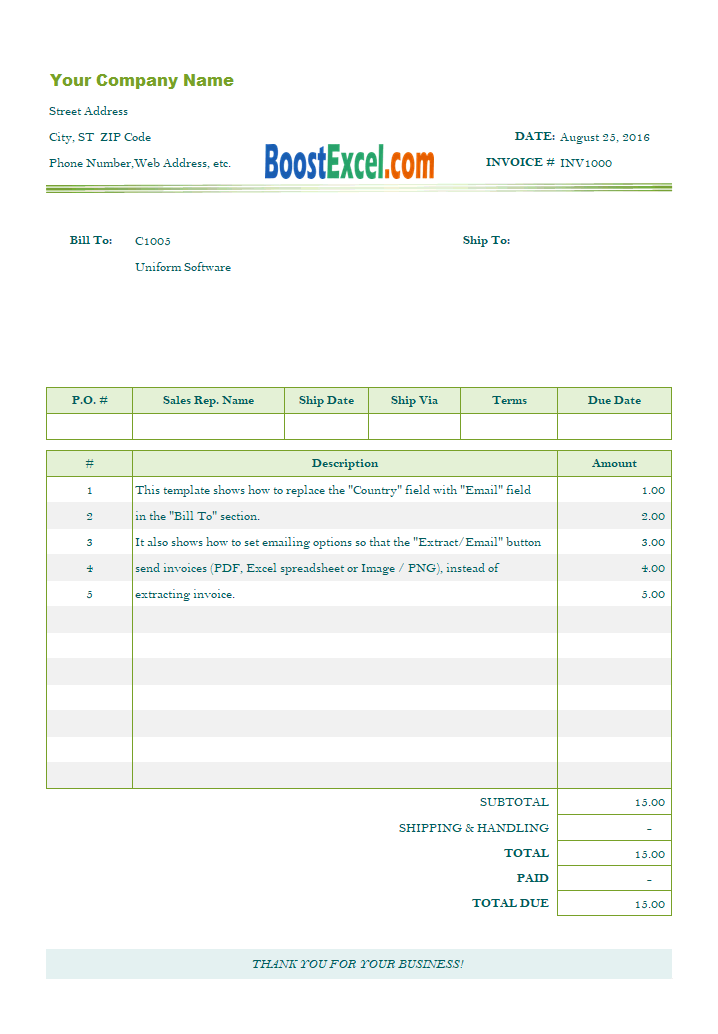 printable works invoice template sample