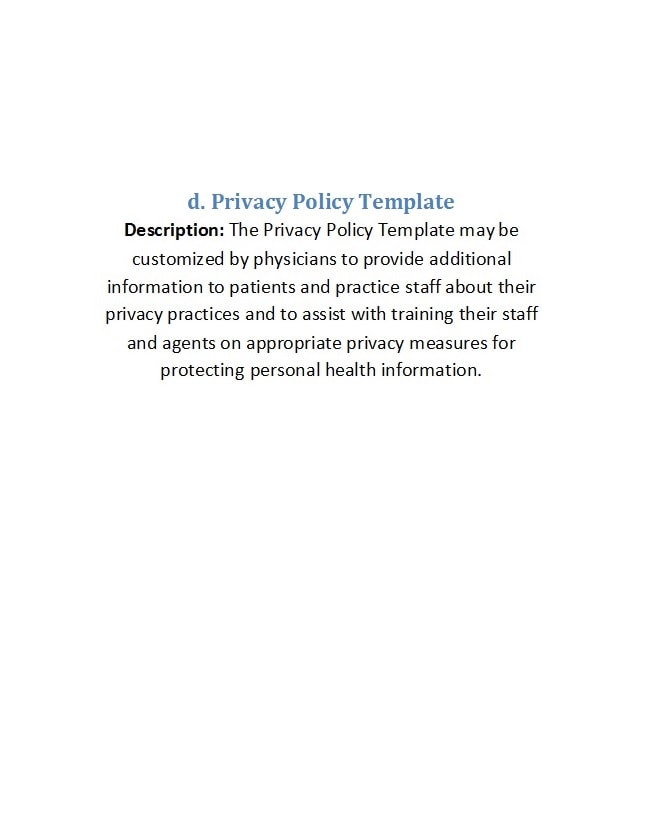 privacy policy template