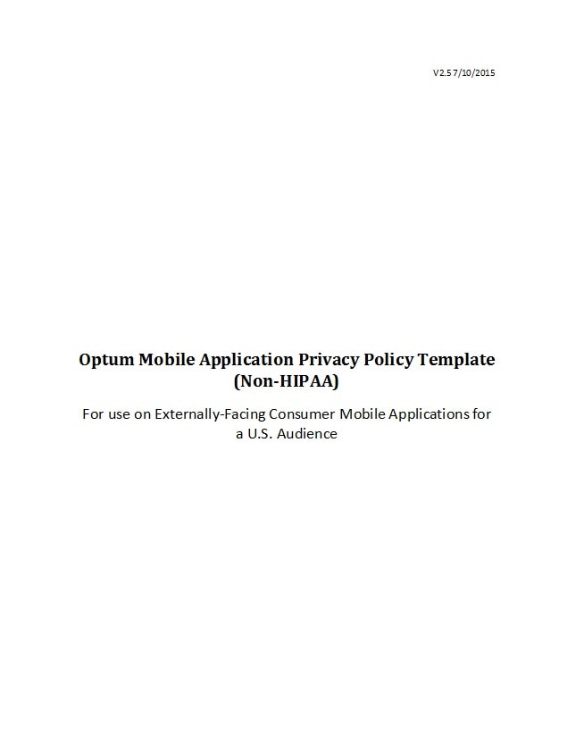 privacy policy template