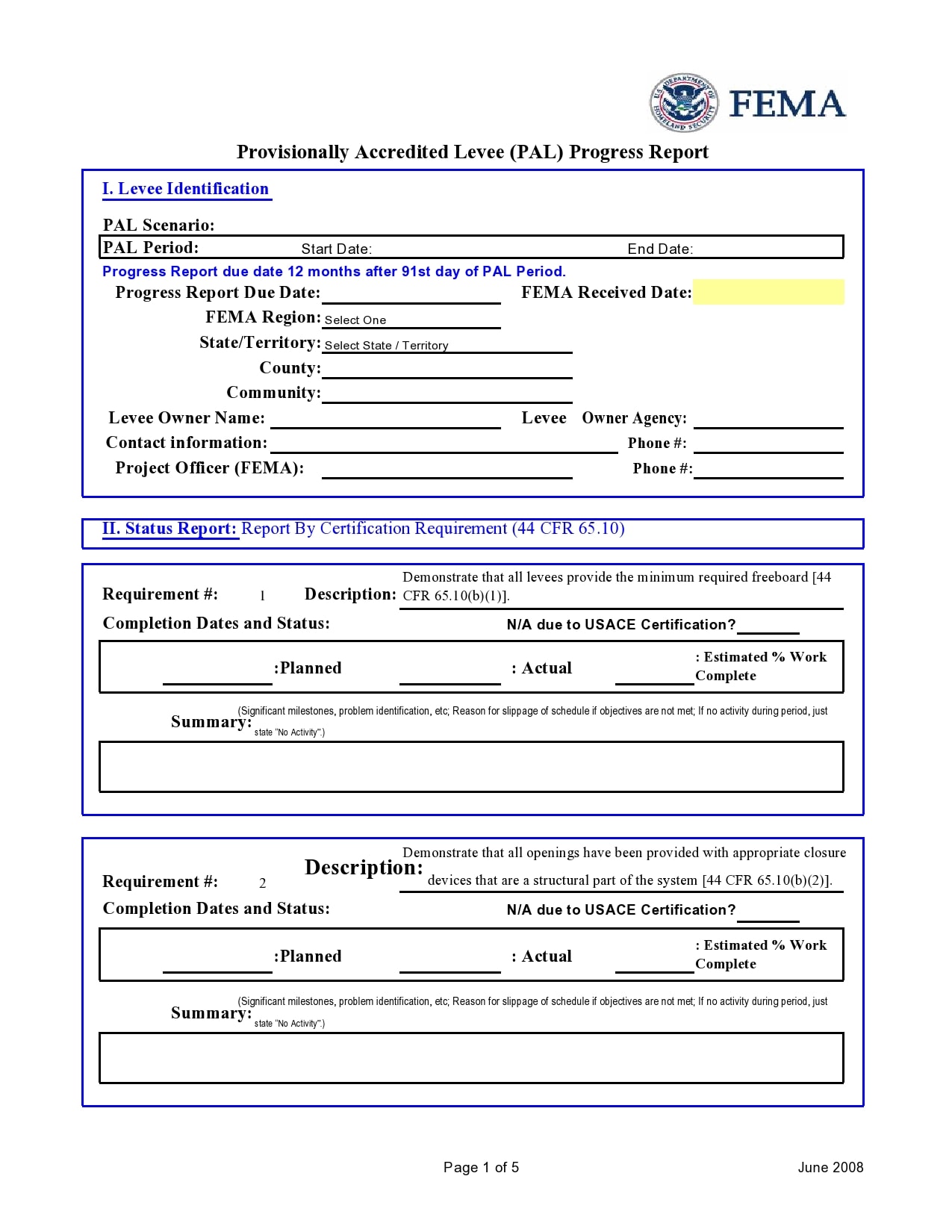 progress report template