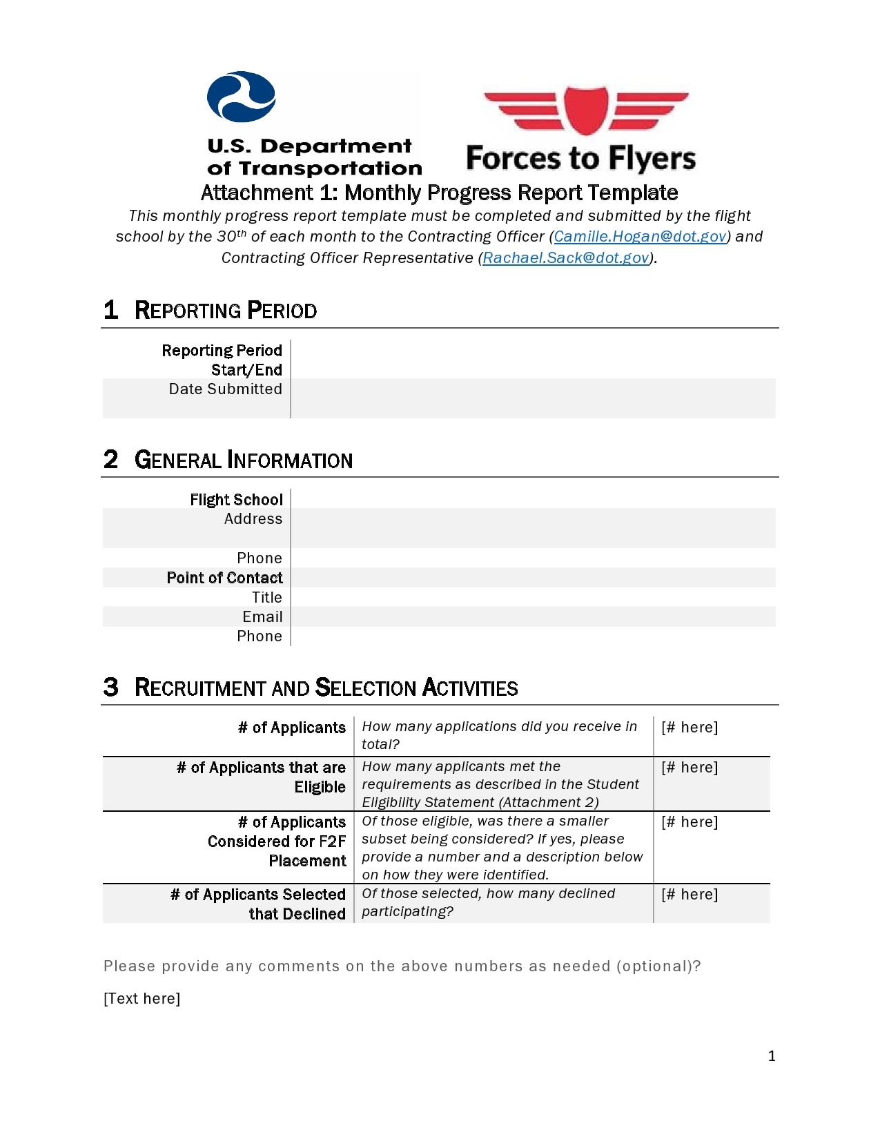 progress report template