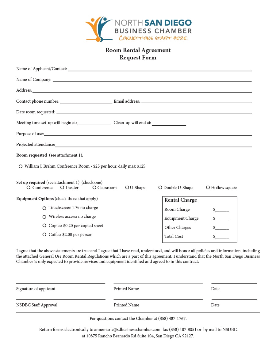 room rental agreement