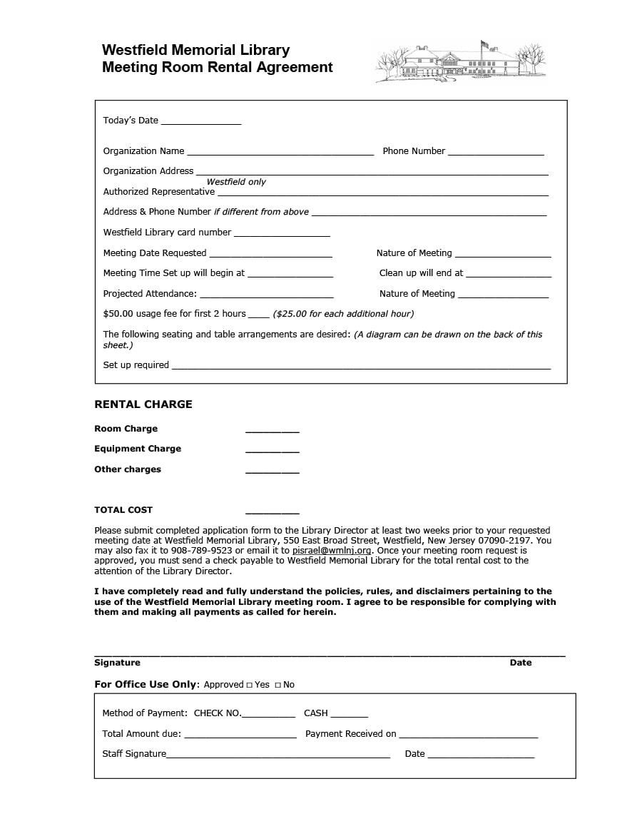 room rental agreement