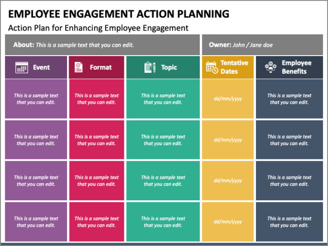 √ Employee Engagement Action Plan Excel Template