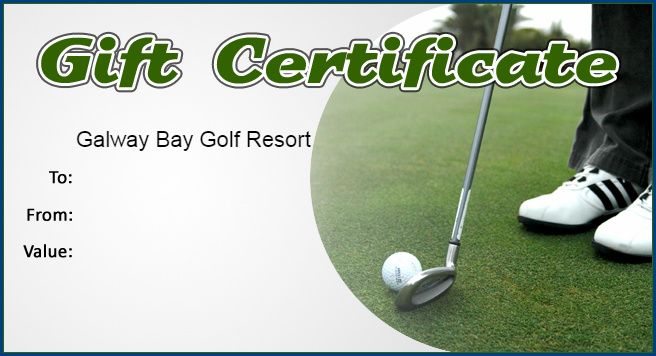 sample of golf gift certificate template