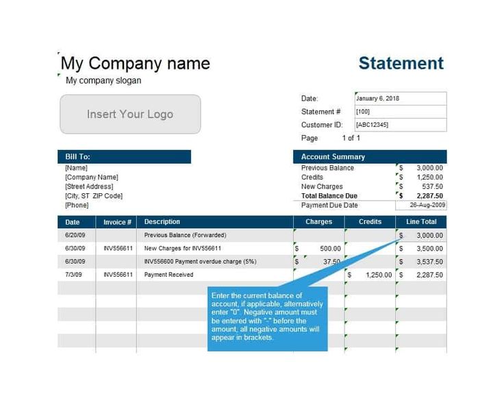 sample of itemized billing statement template