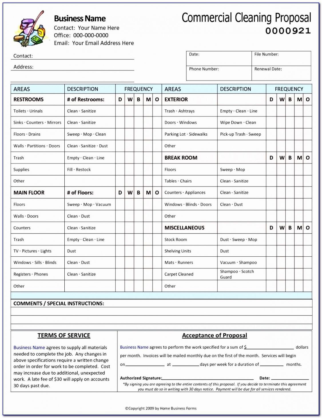 sample of office cleaning estimate template