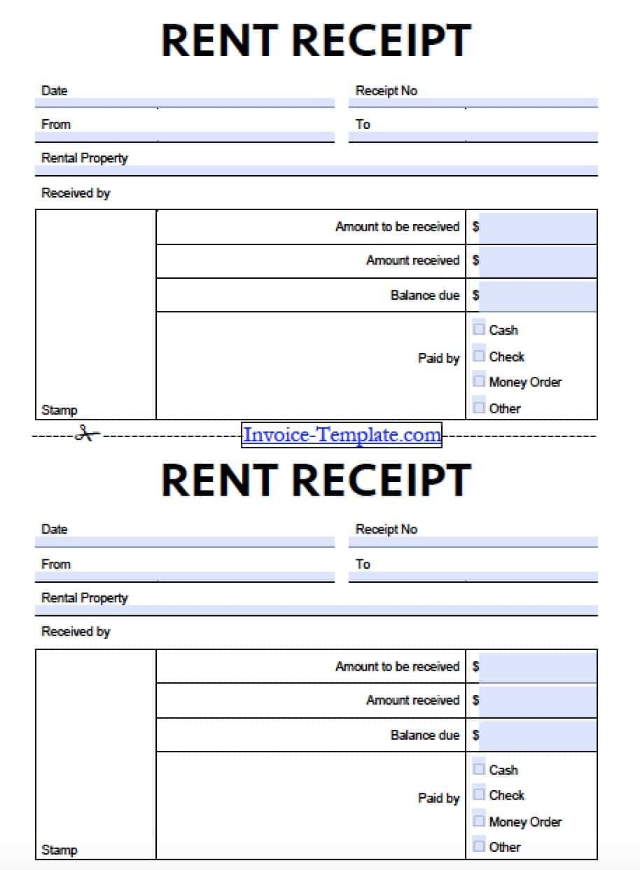 Format For Rent Receipt Bill Lading Samples Free Monthly Landlord