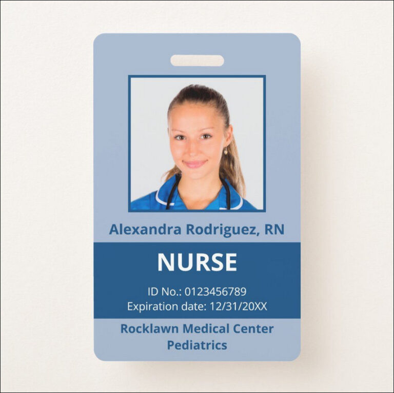 √ Free Printable Photo ID Badge Template