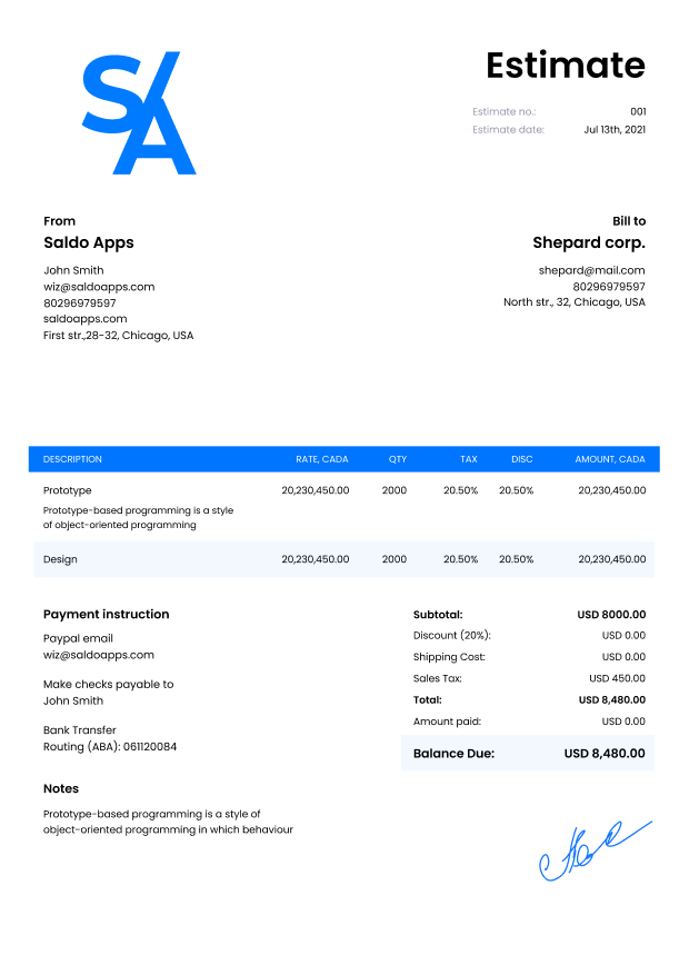 sample of printable drywall repair estimate template