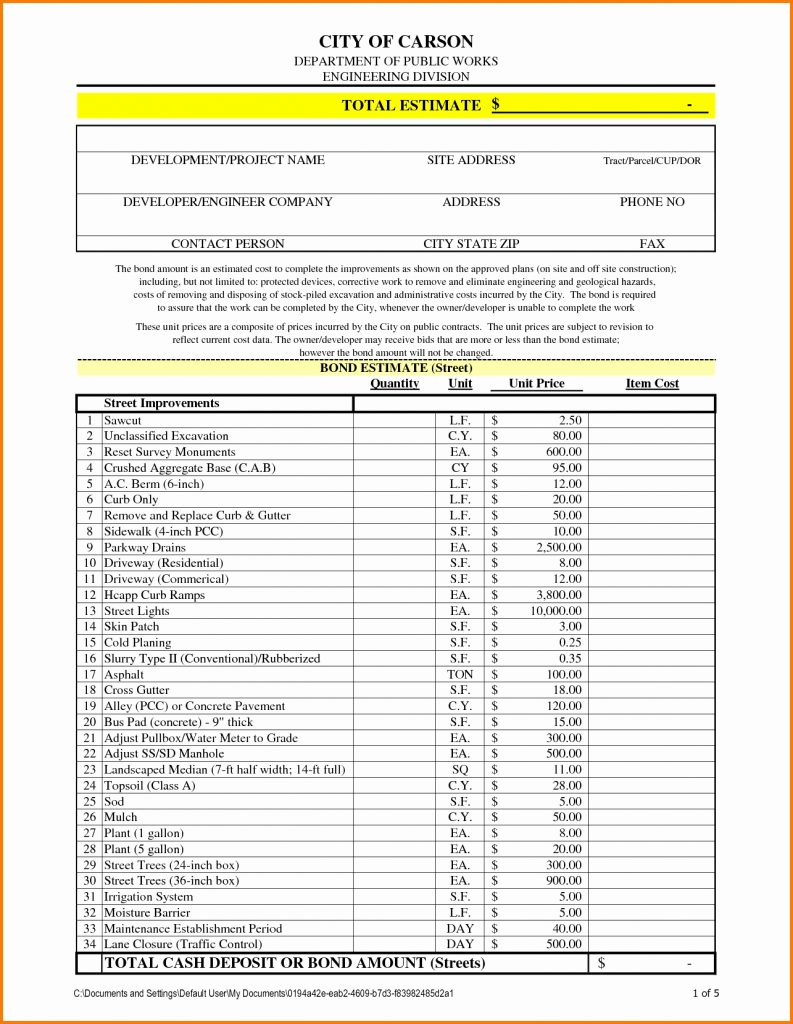 Wood Fence Estimate Spreadsheet intended for Fence Estimate Template Excel Wood Free Form Invoice