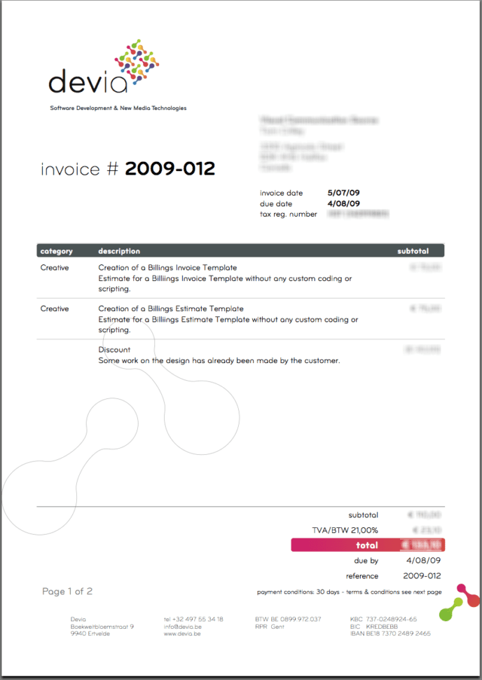 sample of printable music invoice template