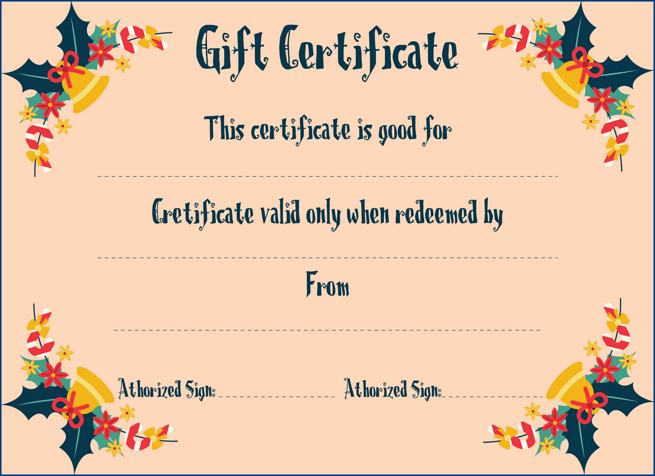 sample of thanksgiving gift certificate template