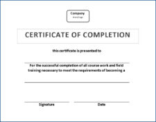 √ Training Certificate Of Completion Template