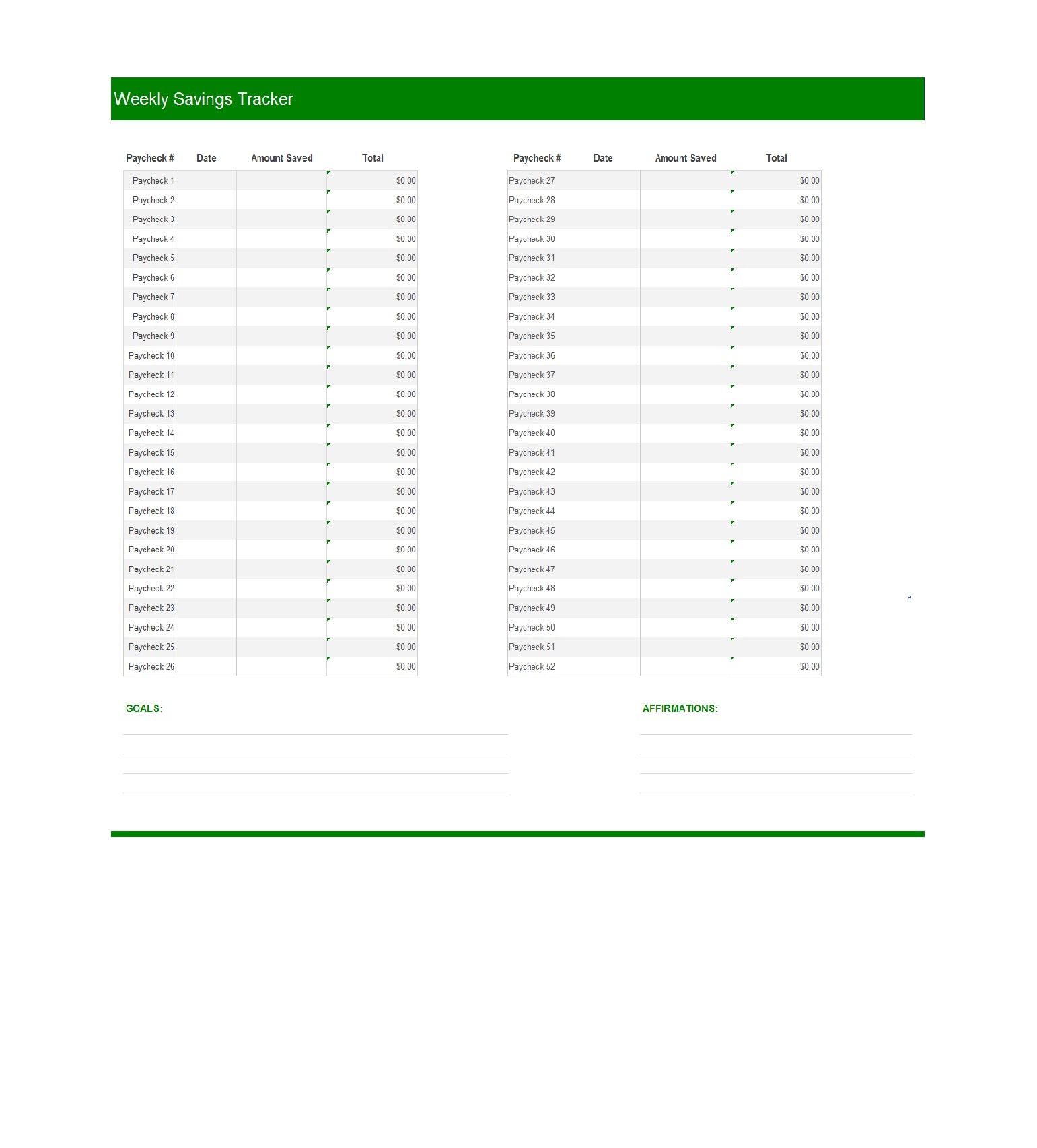 savings tracker