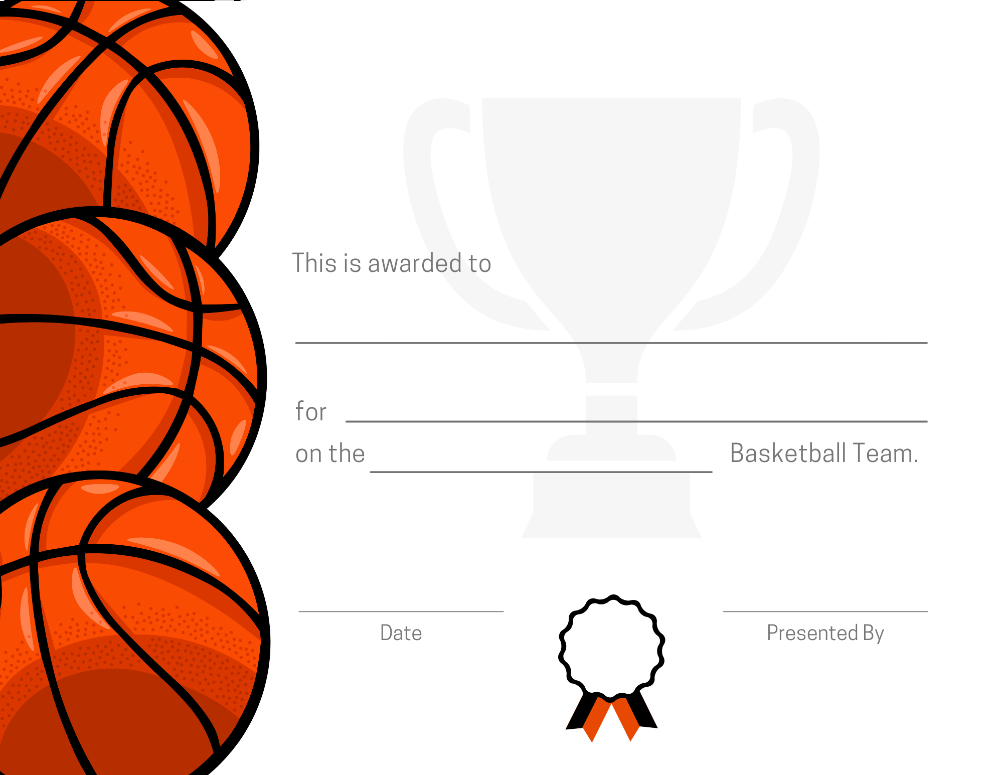 basketball award certificate template